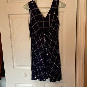 Blue plaid dress